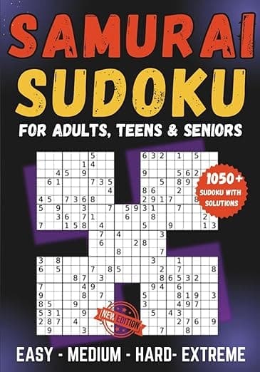 Ultimate Samurai Sudoku: 210 Samurai Puzzles with 1,050+ Sudoku Grids, Bonus Variants, and Solutions for Adults, Teens, and Seniors